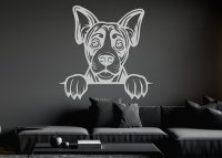 Dřevěný obraz – Pejsek u okraje