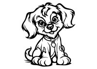 Dřevěný obraz – Roztomilý pejsek