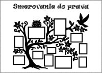 Dřevěný fotorámeček na zeď – Rodinný strom se sovičkou a ptáčkem