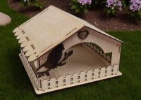 Dřevěná budka pro ptáky