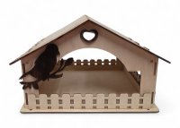 Dřevěná budka pro ptáky