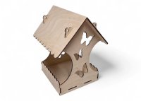 Dřevěná budka pro ptáky