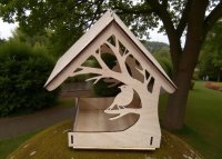 Dřevěná budka pro ptáky