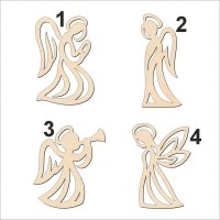 Dřevěná vánoční ozdoba – Andílci