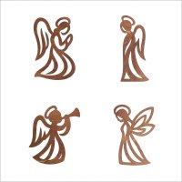 Dřevěná vánoční ozdoba – Andílci