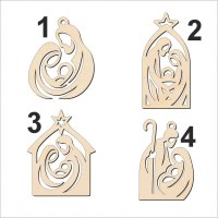 Dřevěná vánoční ozdoba – Betlém