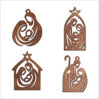 Dřevěná vánoční ozdoba – Betlém