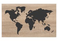 Dřevěná 3D mapa světa ze dvou vrstev