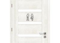 Dřevěná tabulka na WC - pánské a dámské označení