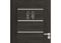 Dřevěná tabulka na WC - pánské a dámské označení