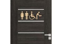 Dřevěná tabulka na WC - univerzální označení toalety