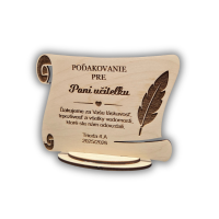 Personalizované poděkování na míru - Pamětní listina