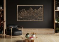 Dřevěný obraz – Linie hor