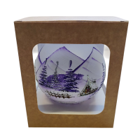 Skleněná koule na svíčku na stojanu