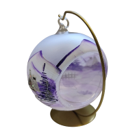 Skleněná koule na svíčku na stojanu