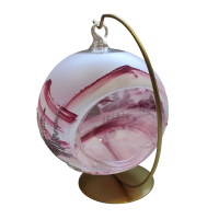 Skleněná koule na svíčku na stojanu