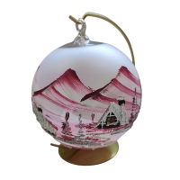 Skleněná koule na svíčku na stojanu