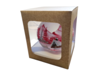 Skleněná koule na svíčku - červená