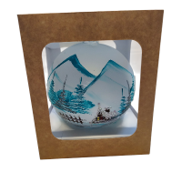 Skleněná koule na svíčku - tyrkysová