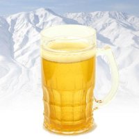 Ledový pivní pohár CHILLER XXL - 400ml zlatý + otvírák