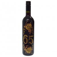 Dárkový set víno + pohár k 65. narozeninám