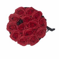 Dárkový Box z Mýdlový Květů - 14 Červených Růží - Kruh