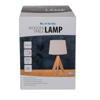 Dřevěná stolní lampa