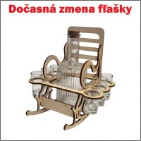 Dřevěná židle s lahví k 30. narozeninám