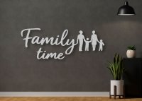 Dřevěný nápis na zeď – Family time