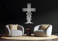 Dřevěný obraz na zeď - Kříž Strom života