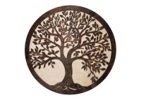Dřevěný strom života Premium – dvouvrstvé provedení (ořech + přírodní dřevo)