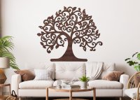 Dřevěný strom života na zeď – Královská koruna