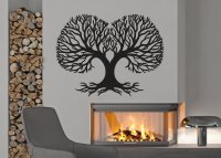 Dřevěný strom života na zeď – Srdce rodiny