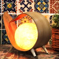 Přírodní kokosová lampa - přírodní