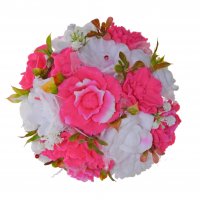 Mýdlová kytice - Růžová v kulatém květináči