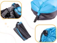 Samonafukovací lehátko Lazy Bag - černo - modré 185 x 70 cm