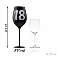 Obrovská sklenka na víno k 18. narozeninám