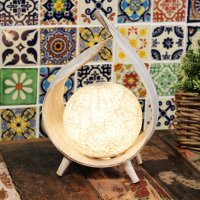 Přírodní kokosová lampa - bílá