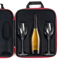 Pouzdro se skleničkami na prosecco a šampaňské