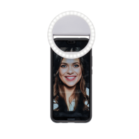Selfie LED světelný kroužek se 3 intenzitami - černý