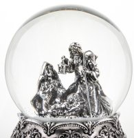 Sněhová koule - Betlém s hrací skříňkou