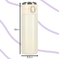 Termohrnek s náustkem 420 ml béžový