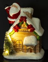 Dům se Santa Clausem a LED osvětlením