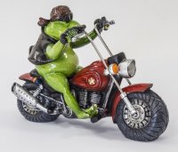 Keramická žabka - Motorka