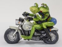 Keramická žabka - Motorka par