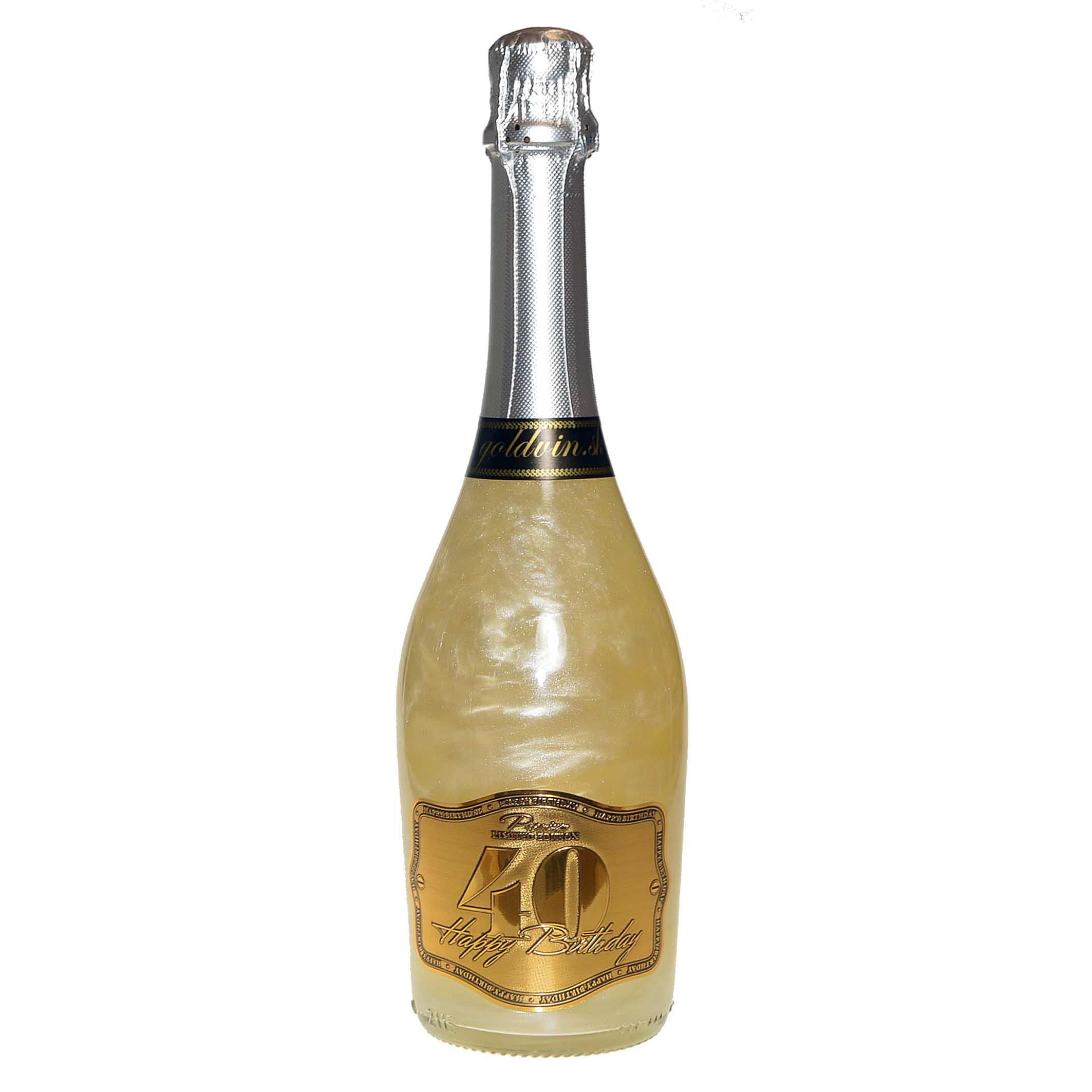Perlové šampaňské GHOST stříbrné - Happy Birthday 40