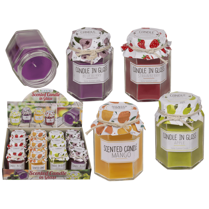 Aromatická svíčka v džemové sklenici (různé vůně) - Mango
