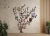 Dřevěný fotorámeček na zeď – Rodinný strom s ptáčky