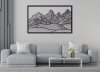 Dřevěný obraz – Linie hor