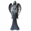 Keramický anděl stříbrný 34 cm
